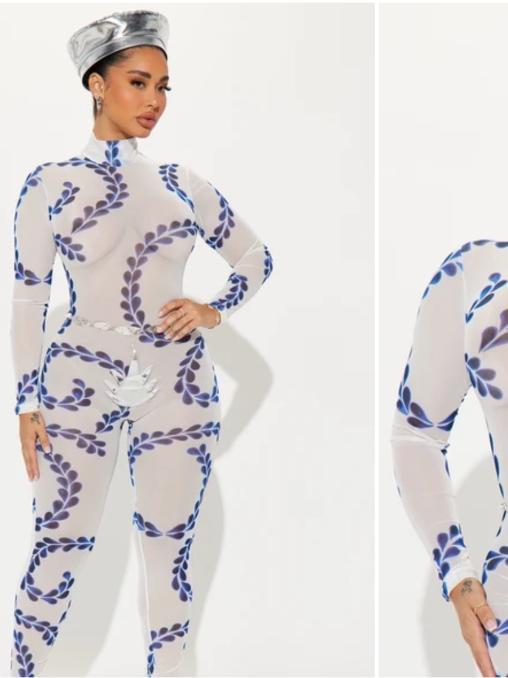 Tequila Tasting Cutie Jumpsuit Set - White & Blue